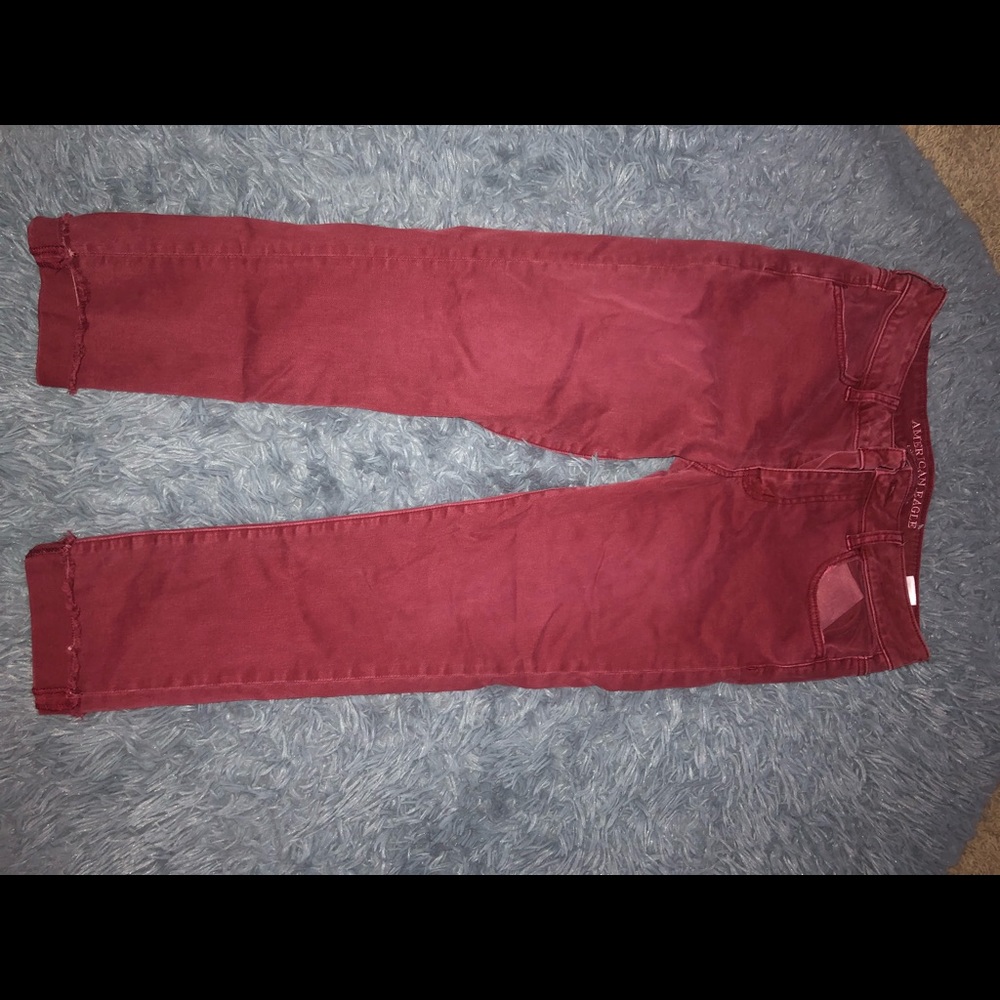 Red/Maroon American Eagle jeans